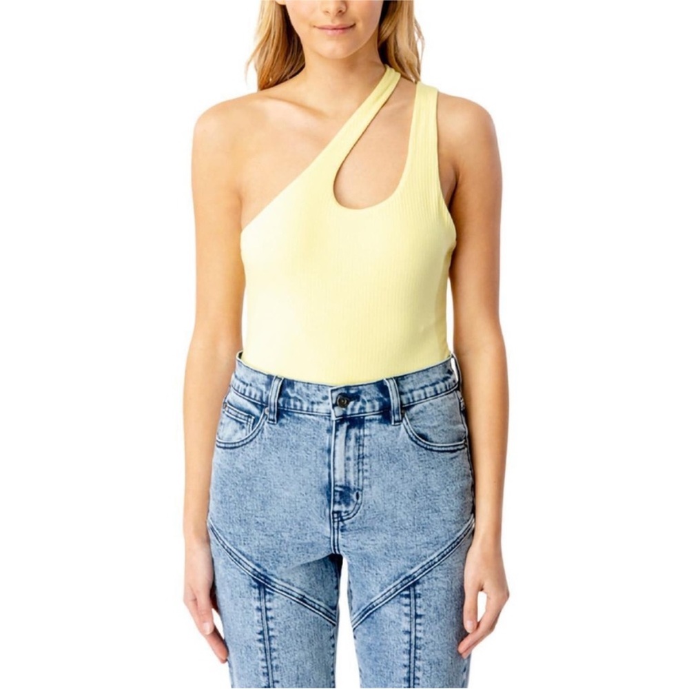 Bardot Pia Thong Bodysuit Women's Small
Lemon Yellow Cut Out Ribbed One